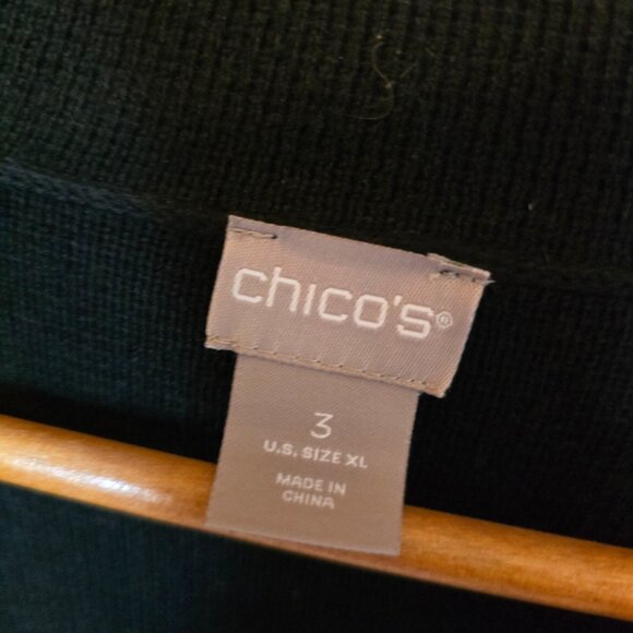 LNWOT  -  CHICO'S Black Knit Sweater sz XL - Picture 5 of 5